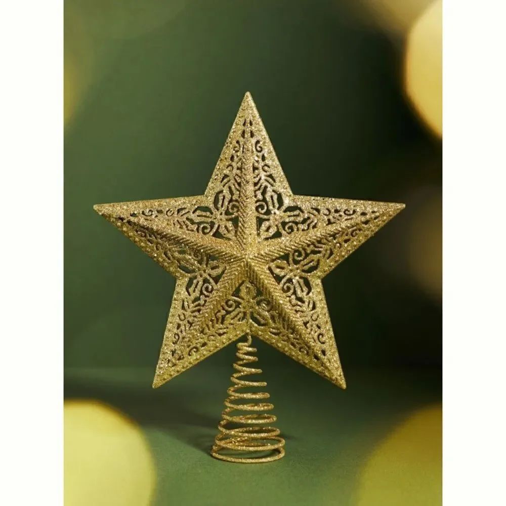 Anthropologie Gold Star Tree Topper